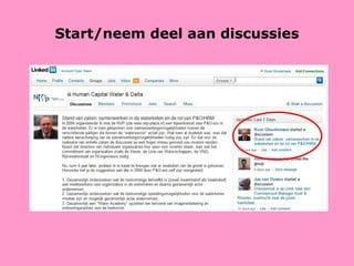 Start/neem deel aan discussies 