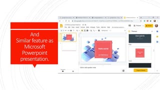 Google Docs and its features. | PPTX