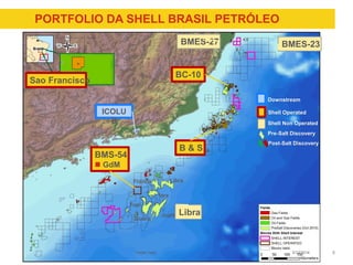 Company name appears here
PORTFOLIO DA SHELL BRASIL PETRÓLEO
3/12/2014
BMES-23BMES-27
Tupi
Jupiter
LibraFranco
Iara
Guara
Sao Francisco
Pre-Salt Discovery
Post-Salt Discovery
Shell Non Operated
Shell Operated
BMS-54
 GdM
BC-10
B & S
ICOLU
B
Downstream
Sao Francisco
Libra
Footer here 5
 