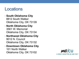 Locations
• South Oklahoma City

8812 South Walker
Oklahoma City, OK 73139
• North Oklahoma City
3561 W. Memorial
Oklahoma City, OK 73134
• Northwest Oklahoma City
9012 N. Council
Oklahoma City, OK 73132
• Downtown Oklahoma City
101 North Walker
Oklahoma City, OK 73102

 
