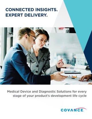 CONNECTED INSIGHTS.
EXPERT DELIVERY.
Medical Device and Diagnostic Solutions for every
stage of your product’s development life cycle
 