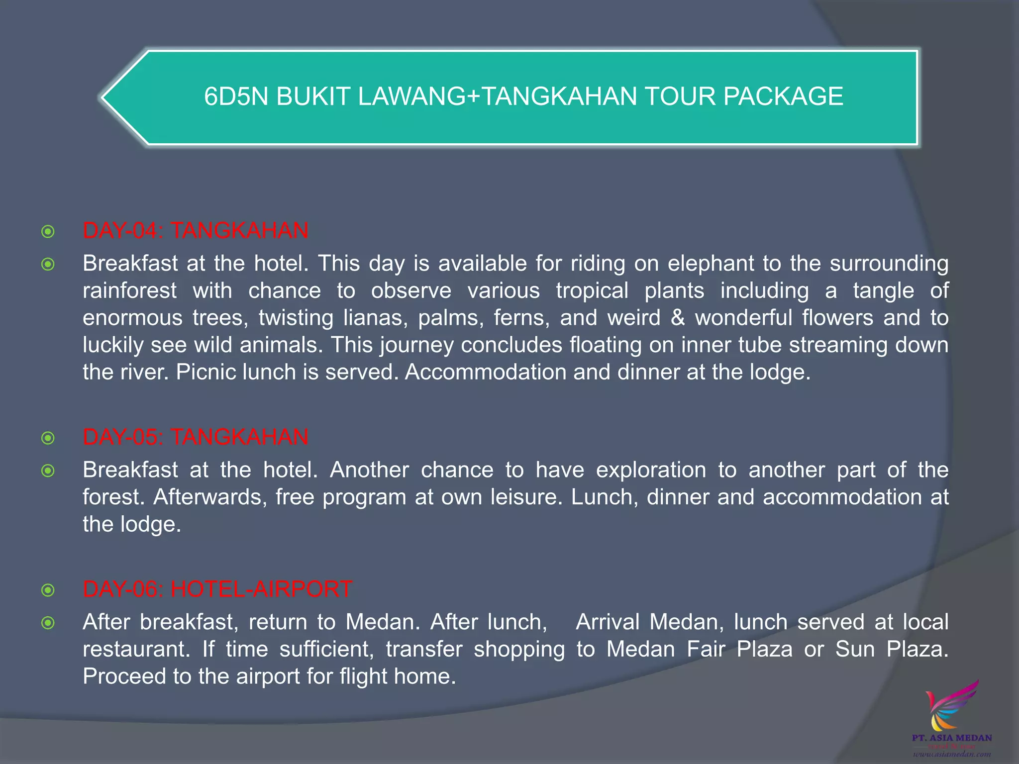 Medan tour package | PPTX