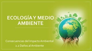 ECOLOGÍAY MEDIO
AMBIENTE
Consecuencias del Impacto Ambiental
2.2 Daños al Ambiente
 