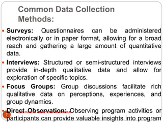 M & E data collection, analysis and reporting.pptx | Databases ...
