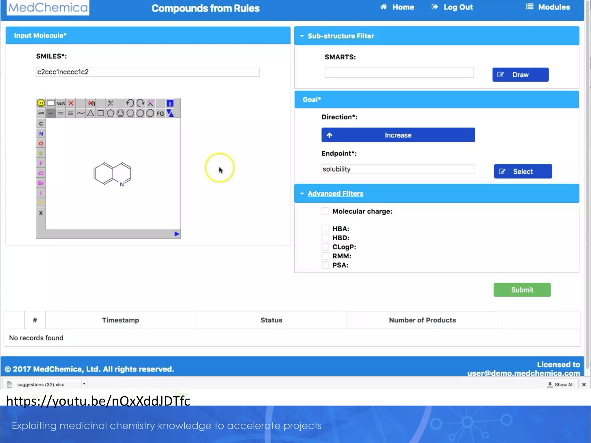 Exploiting medicinal chemistry knowledge to accelerate projects
https://youtu.be/nQxXddJDTfc
 