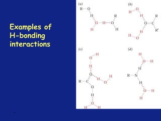 *
Examples of
H-bonding
interactions
 