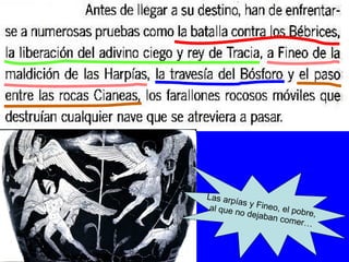 Las arpías y Fineo, el pobre,  al que no dejaban comer… 