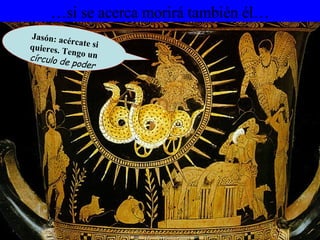 Jasón: acércate si quieres. Tengo un  círculo de poder … si se acerca morirá también él… 