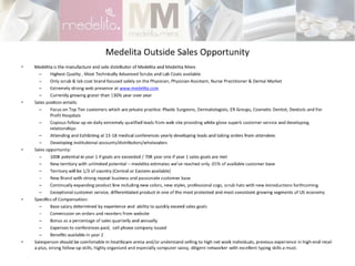 Medelita Outside Sales Opportunity