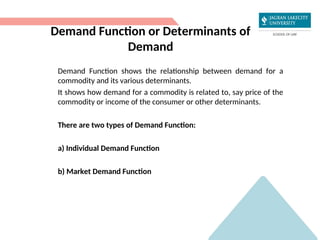 Demand and the Law of Demand its uses... | PPT