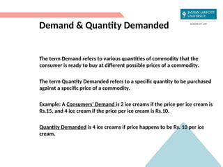 Demand and the Law of Demand its uses... | PPT