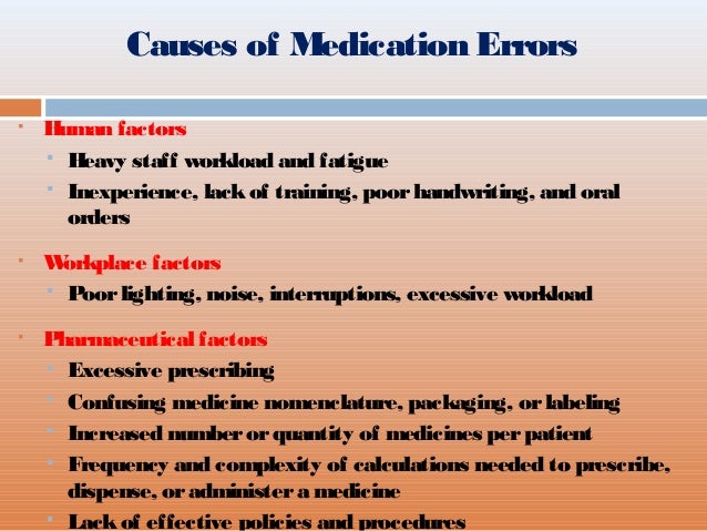 Medication errors in pediatrics