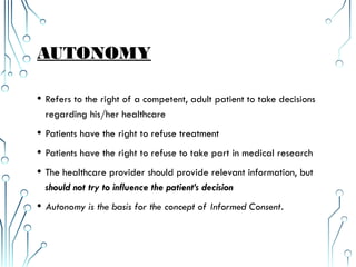 Autonomy Medically medical ethics and professional misconduct ppt | PPTX