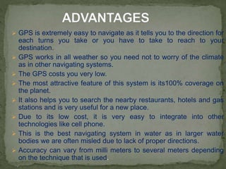 GPS system and its application in mining | PPTX