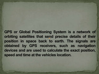 GPS system and its application in mining | PPTX