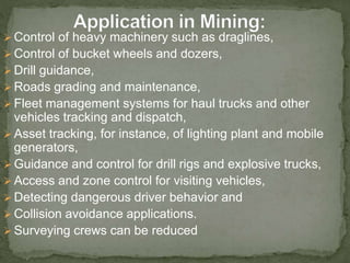 GPS system and its application in mining | PPTX