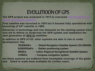 GPS system and its application in mining | PPTX