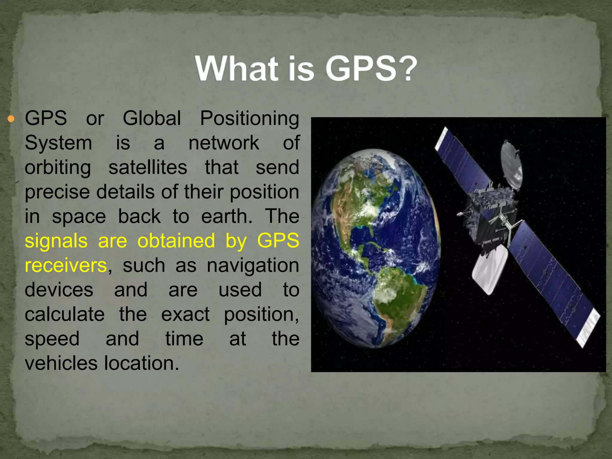 Gps Position Time GPS & its application in mining | PPTX