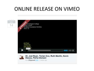 ONLINE RELEASE ON VIMEO
 