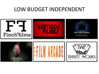 LOW BUDGET INDEPENDENT
•
 