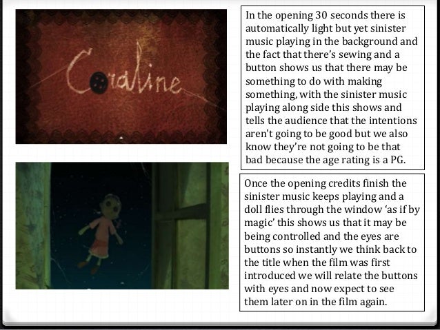 Opening sequence analysis on Coraline