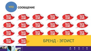 ЧТО
БРЕНД - ЭГОИСТ
СООБЩЕНИЕ
 