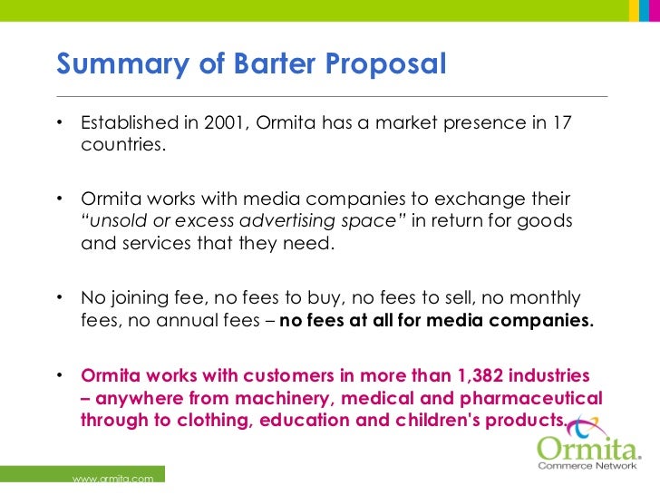 sample barter agreement