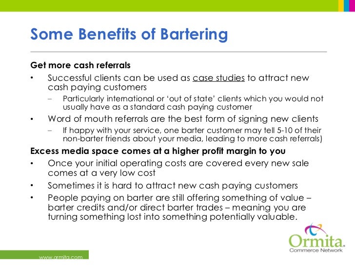 Media Barter with Ormita