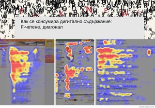 25
Как се консумира дигитално съдържание:
F-четене, диагонал
 