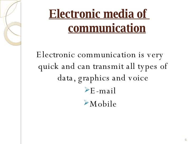 Media Of Communication