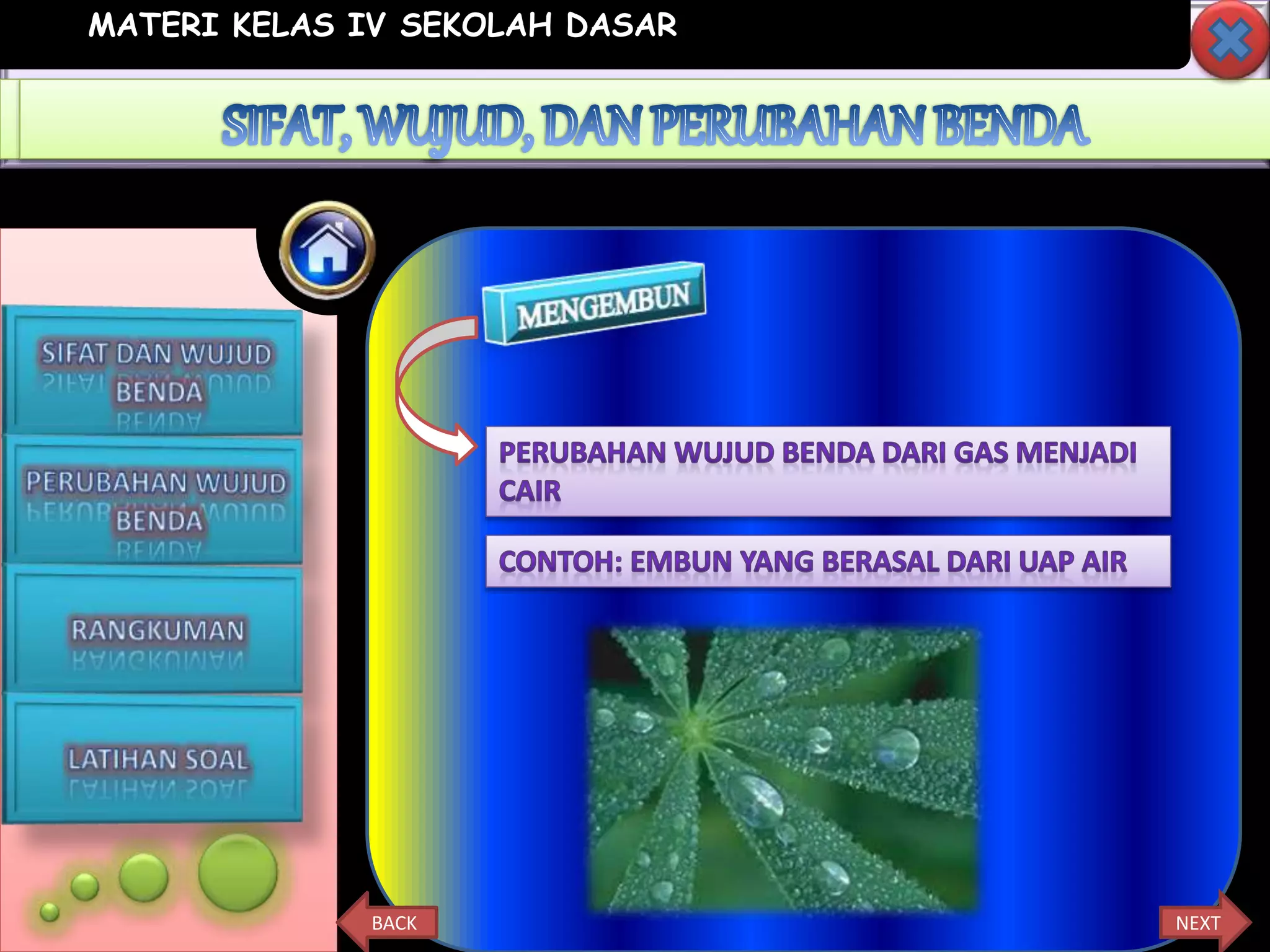 MATERI KELAS IV SEKOLAH DASAR
NEXTBACK
 