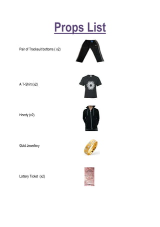 Props List.pdf Media Props List | DOCX