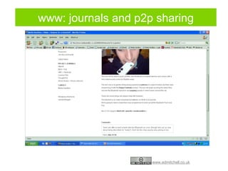 www: journals and p2p sharing 