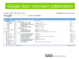 Google docs: core team collaboration 