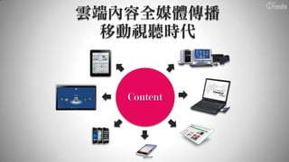 雲端內容全媒體傳播
  移動視聽時代



   Content
 
