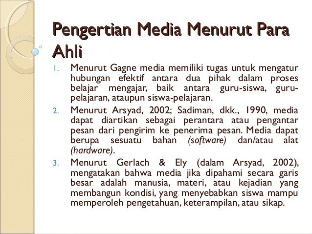 Informasi Duri Pengertian Media Pembelajaran
