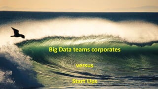 Big Data teams corporates
versus
Start Ups
 