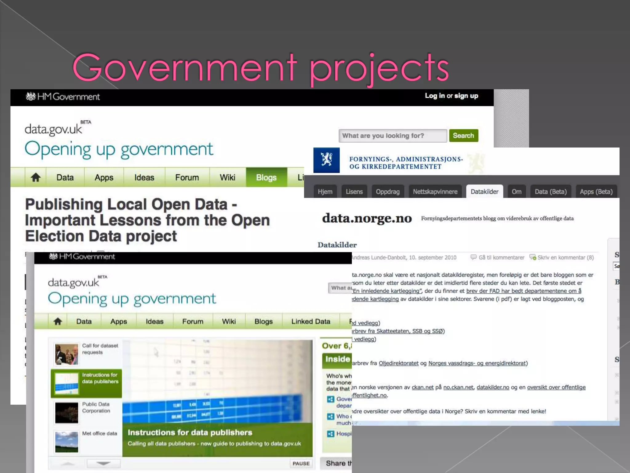 Government projects