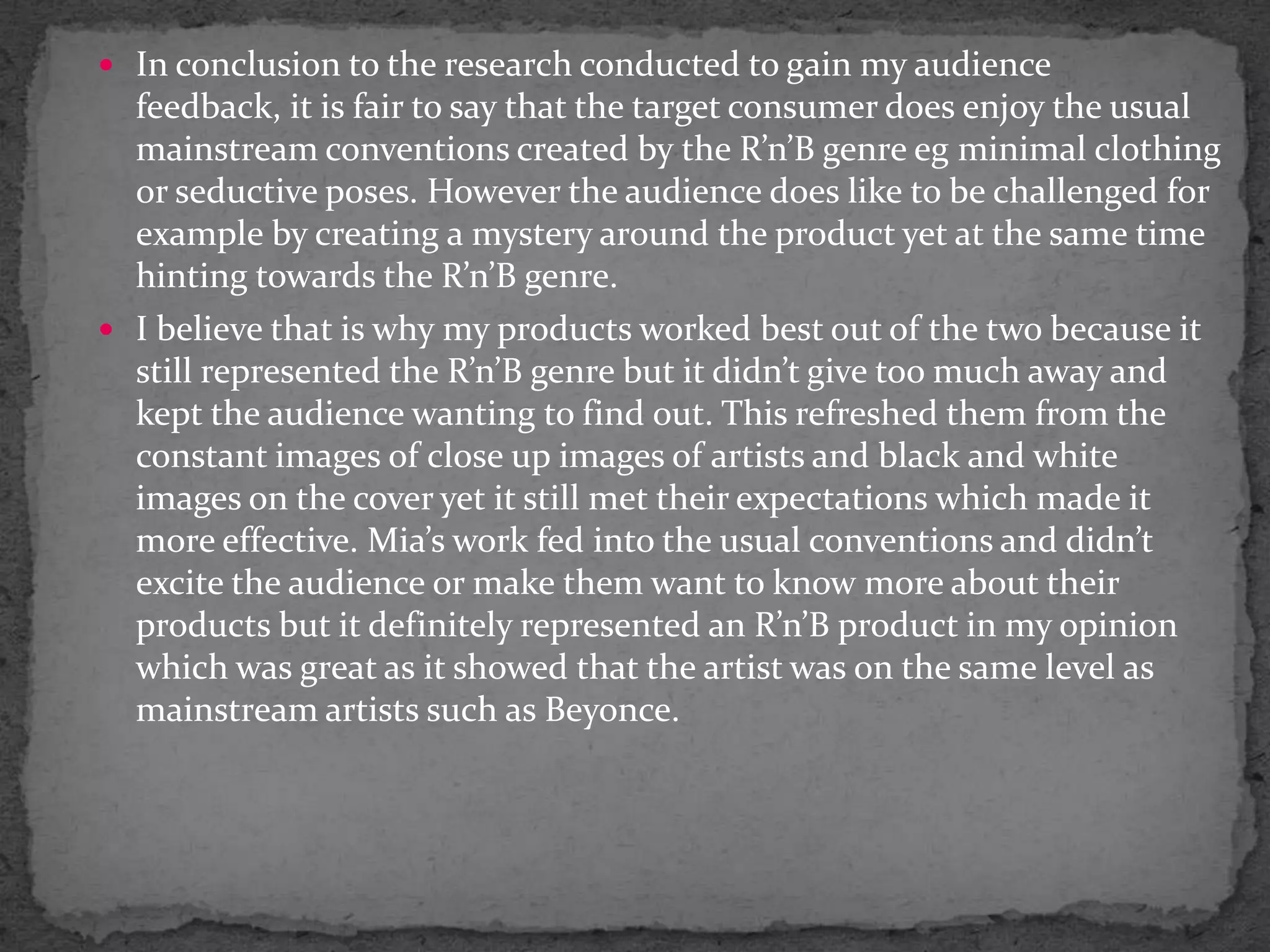 Modifications Suggested:Less is more approach.Improve the Apple sign as it looked different due to the effects used.Praises Given:Selling Point was clear The artist’s name and song title were really good.The mirroring of the same image was good as it went with the productBlack and gold theme made it look appealing.Actions Taken:The Apple logo was changed into a less heavily effected one. 