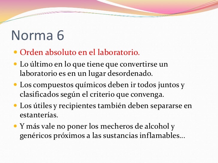 Normas de Comportamiento en el Laboratorio