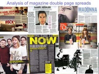 Analysis of magazine double page spreads 