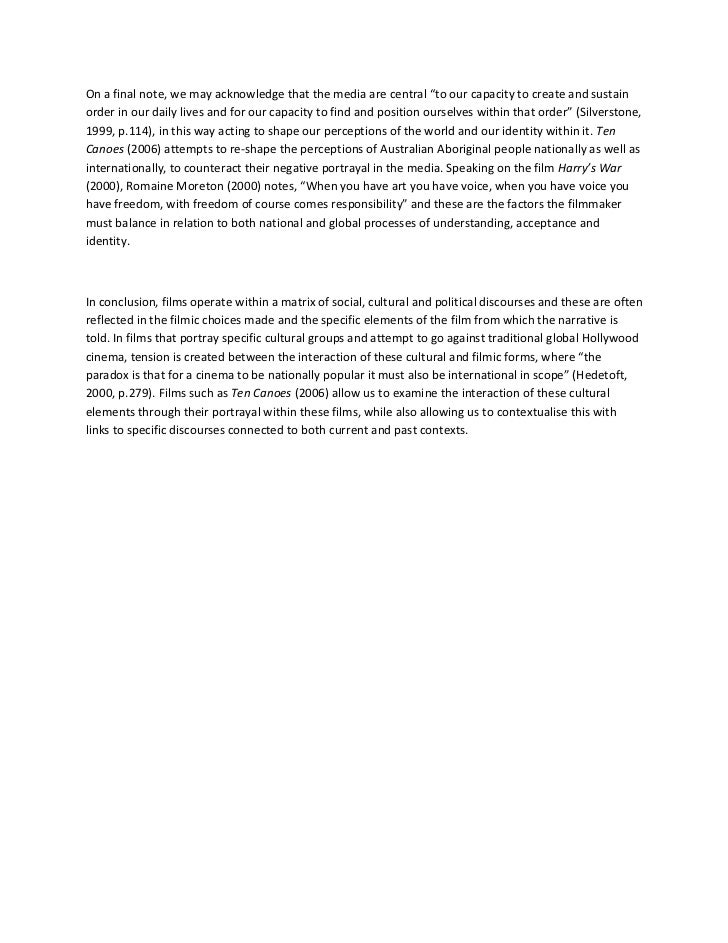 Media analysis essay