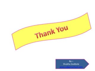 By –
Shubha Godbole
www.udgamschool.com
 