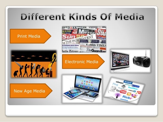 What are some types of electronic media?
