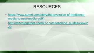 Media and information literacy 2 | Evolution of Media | PDF