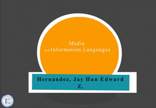 Media
and Information Languages
Hernandez, Jay Ha n Edward
Z.
 