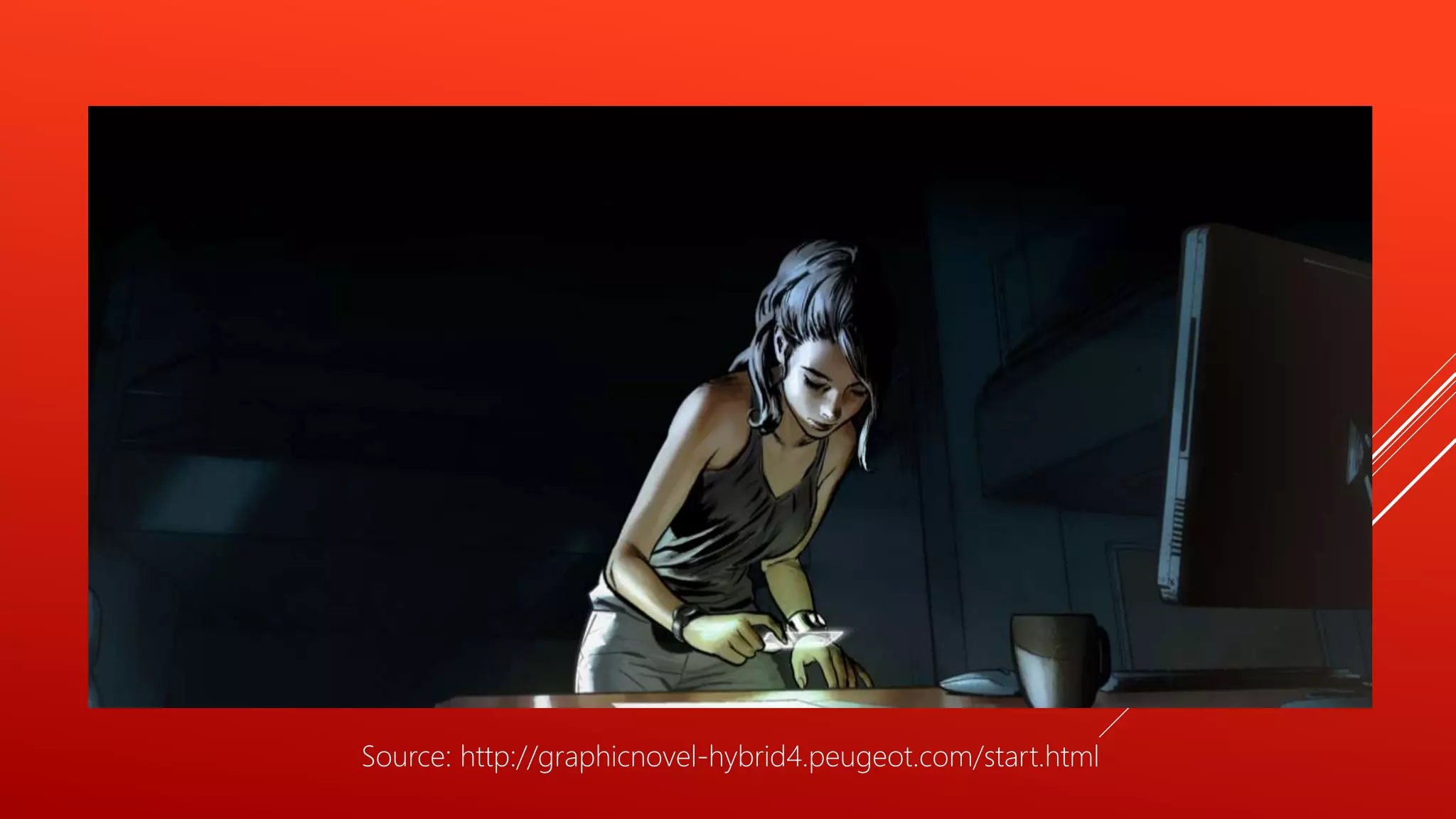 Source: http://graphicnovel-hybrid4.peugeot.com/start.html
 