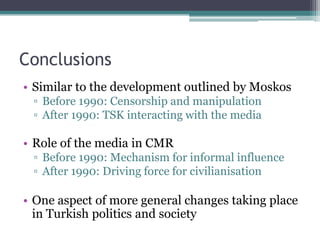 Media and the Armed Forces in Turkey | PDF
