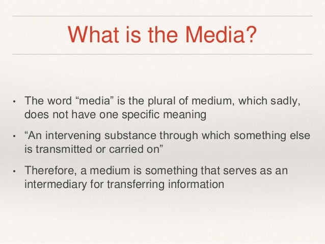 The impact of media in the society
