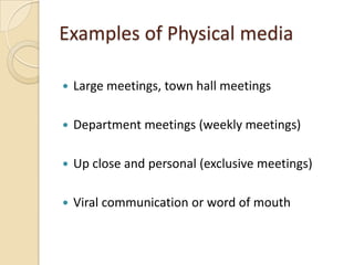Media and types of communication | PPTX | Email | Internet